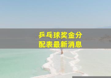 乒乓球奖金分配表最新消息