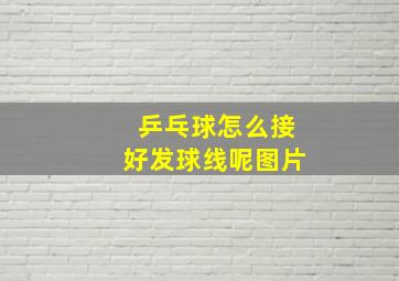 乒乓球怎么接好发球线呢图片