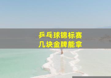 乒乓球锦标赛几块金牌能拿