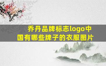 乔丹品牌标志logo中国有哪些牌子的衣服图片