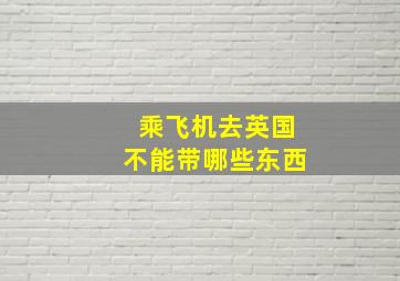 乘飞机去英国不能带哪些东西