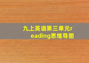 九上英语第三单元reading思维导图