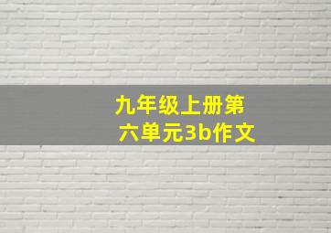 九年级上册第六单元3b作文