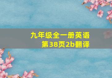 九年级全一册英语第38页2b翻译