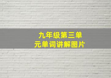 九年级第三单元单词讲解图片