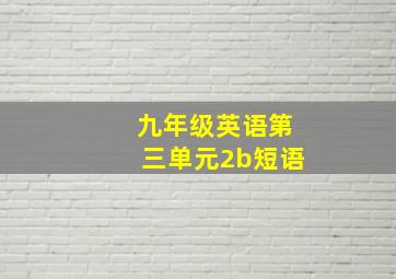 九年级英语第三单元2b短语