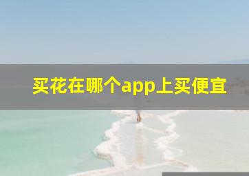 买花在哪个app上买便宜