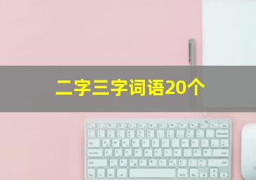 二字三字词语20个