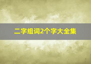 二字组词2个字大全集