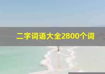 二字词语大全2800个词