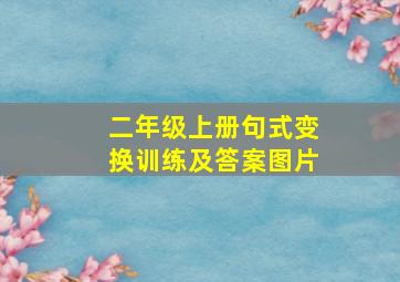 二年级上册句式变换训练及答案图片