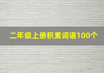 二年级上册积累词语100个