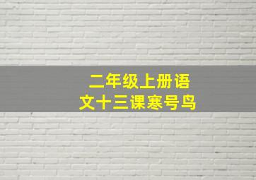 二年级上册语文十三课寒号鸟