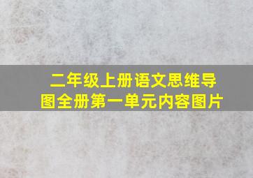 二年级上册语文思维导图全册第一单元内容图片