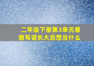 二年级下册第3单元看图写话长大后想当什么