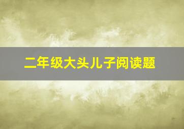 二年级大头儿子阅读题