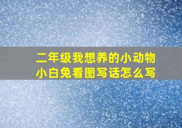 二年级我想养的小动物小白兔看图写话怎么写