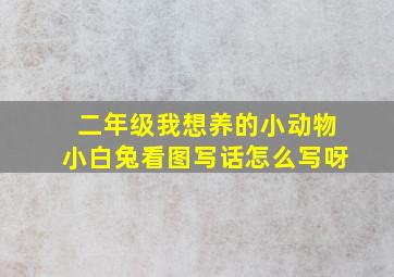 二年级我想养的小动物小白兔看图写话怎么写呀