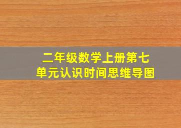 二年级数学上册第七单元认识时间思维导图