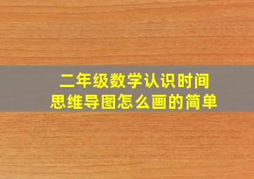 二年级数学认识时间思维导图怎么画的简单