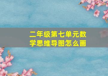 二年级第七单元数学思维导图怎么画