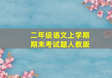 二年级语文上学期期末考试题人教版