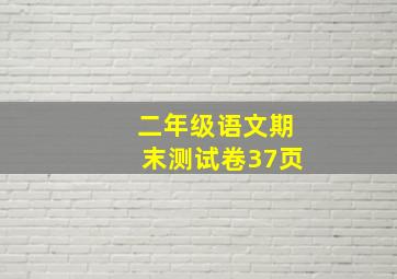 二年级语文期末测试卷37页