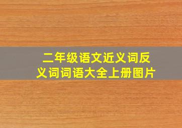 二年级语文近义词反义词词语大全上册图片