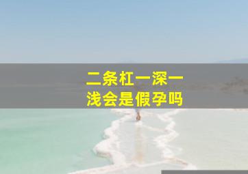 二条杠一深一浅会是假孕吗