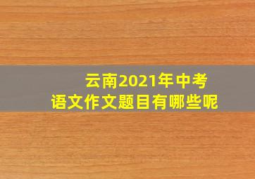 云南2021年中考语文作文题目有哪些呢