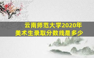 云南师范大学2020年美术生录取分数线是多少