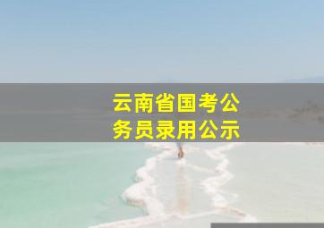 云南省国考公务员录用公示