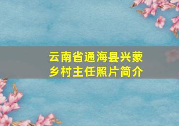 云南省通海县兴蒙乡村主任照片简介