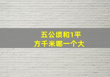 五公顷和1平方千米哪一个大