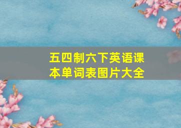 五四制六下英语课本单词表图片大全