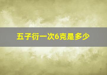 五子衍一次6克是多少