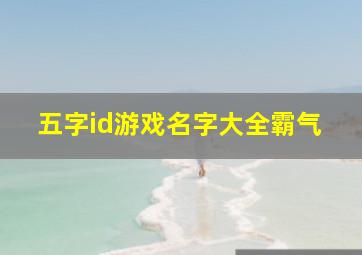 五字id游戏名字大全霸气