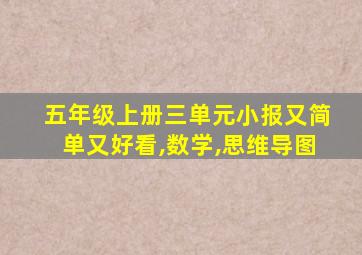 五年级上册三单元小报又简单又好看,数学,思维导图