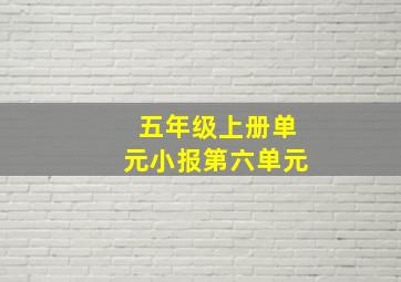 五年级上册单元小报第六单元