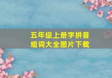 五年级上册字拼音组词大全图片下载