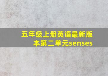 五年级上册英语最新版本第二单元senses