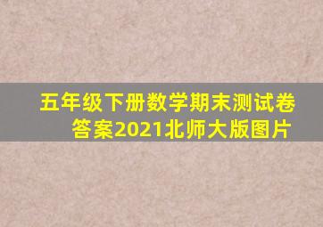 五年级下册数学期末测试卷答案2021北师大版图片