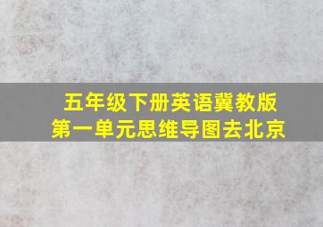 五年级下册英语冀教版第一单元思维导图去北京