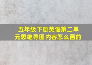 五年级下册英语第二单元思维导图内容怎么画的