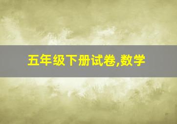 五年级下册试卷,数学