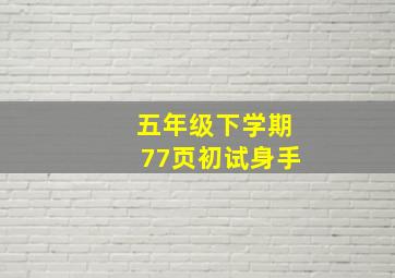 五年级下学期77页初试身手