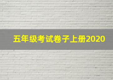 五年级考试卷子上册2020