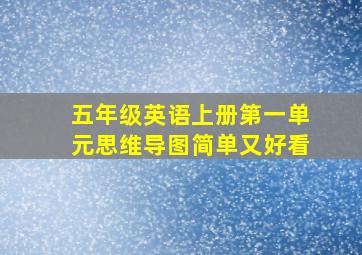 五年级英语上册第一单元思维导图简单又好看