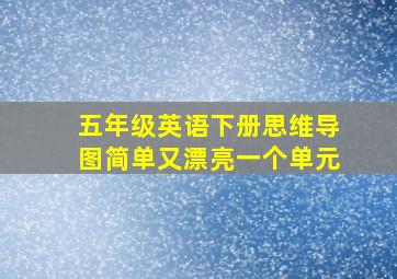 五年级英语下册思维导图简单又漂亮一个单元