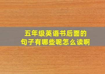 五年级英语书后面的句子有哪些呢怎么读啊